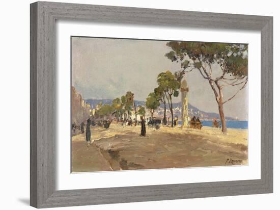 Promenade des Anglais, Nice-Fausto Zonaro-Framed Giclee Print