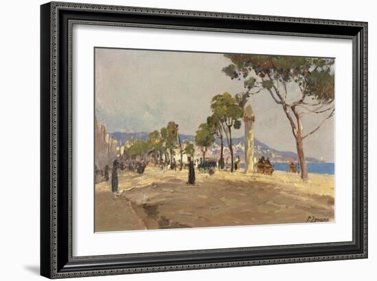 Promenade Des Anglais, Nice-Fausto Zonaro-Framed Giclee Print