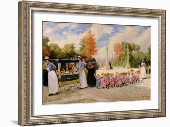 Promenade Des Enfants-Timoleon Marie Lobrichon-Framed Giclee Print