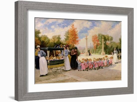 Promenade Des Enfants-Timoleon Marie Lobrichon-Framed Giclee Print