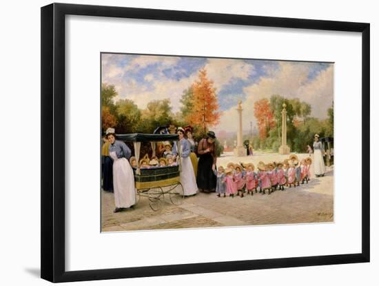 Promenade Des Enfants-Timoleon Marie Lobrichon-Framed Giclee Print