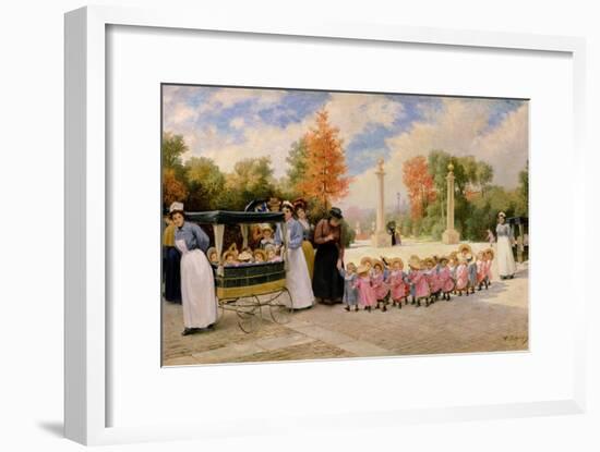 Promenade Des Enfants-Timoleon Marie Lobrichon-Framed Giclee Print