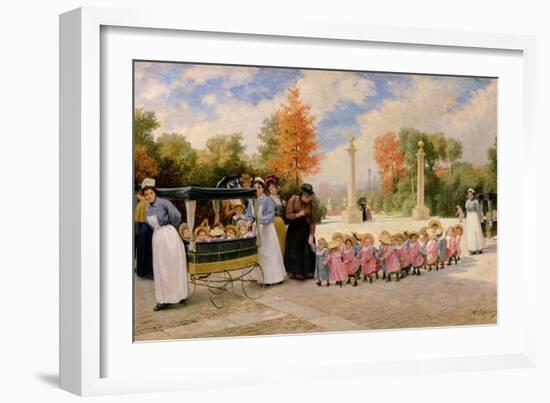 Promenade Des Enfants-Timoleon Marie Lobrichon-Framed Giclee Print