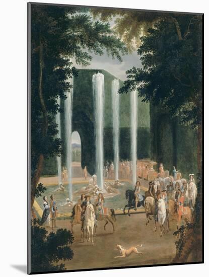 Promenade du Grand Dauphin et de Louis XIV dans les jardins de Versailles-null-Mounted Giclee Print