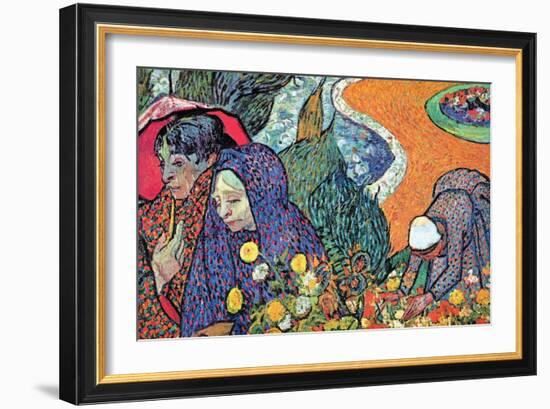 Promenade In Arles-Vincent van Gogh-Framed Art Print