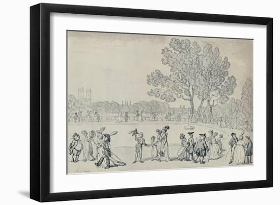 'Promenade in the Green Park, 1808', (1920)-Thomas Rowlandson-Framed Giclee Print