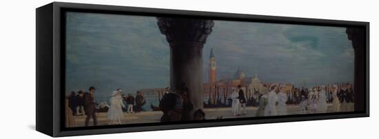 Promenade in Venice, 1907-1908-Boris Michaylovich Kustodiev-Framed Premier Image Canvas