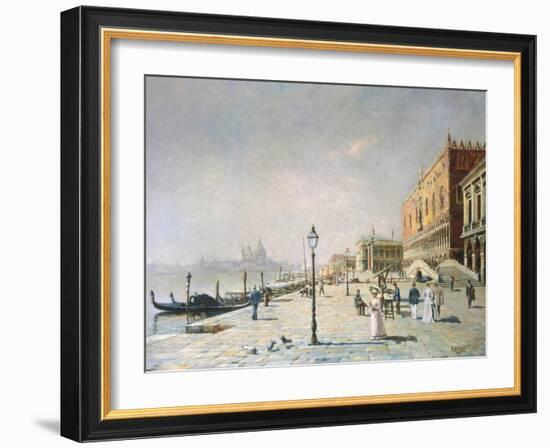 Promenade in Venice-Etienne Leroy-Framed Giclee Print