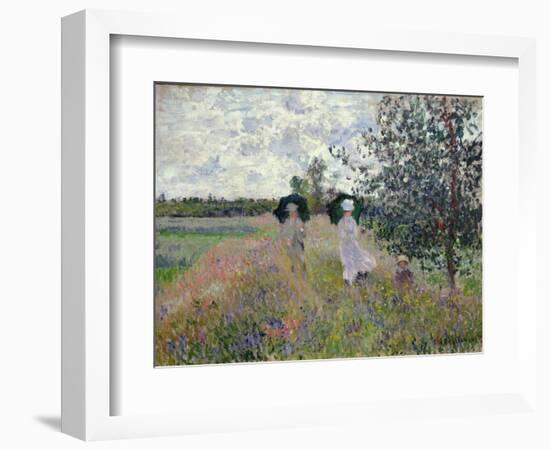 Promenade Near Argenteuil, 1873-Claude Monet-Framed Premium Giclee Print