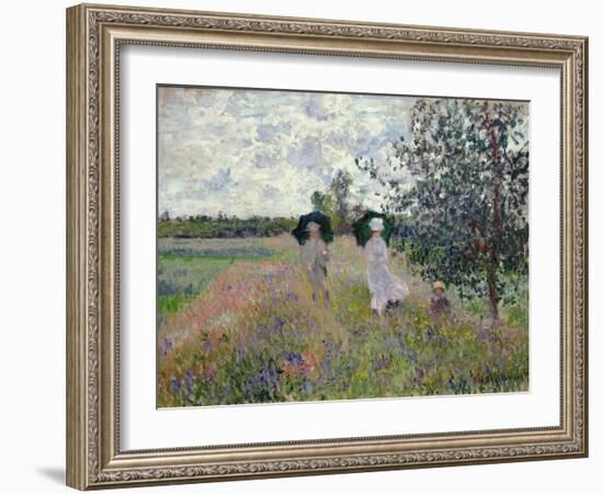 Promenade Near Argenteuil, 1873-Claude Monet-Framed Giclee Print