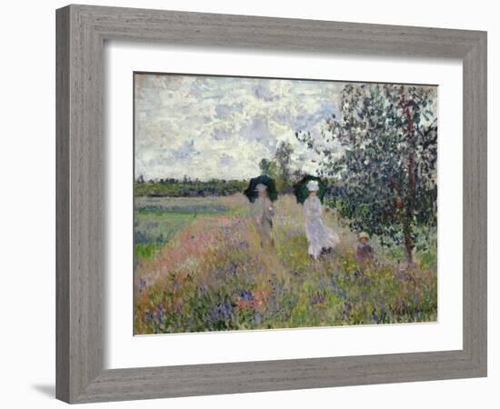 Promenade Near Argenteuil, 1873-Claude Monet-Framed Giclee Print