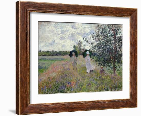 Promenade Near Argenteuil, 1873-Claude Monet-Framed Giclee Print