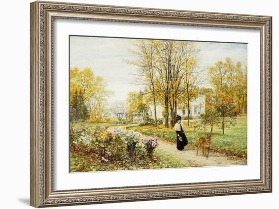 Promenade on an Autumn Day-Marie Francois Firmin-Girard-Framed Giclee Print