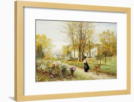 Promenade on an Autumn Day-Marie Francois Firmin-Girard-Framed Giclee Print