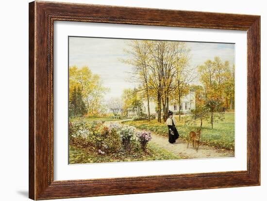 Promenade on an Autumn Day-Marie Francois Firmin-Girard-Framed Giclee Print