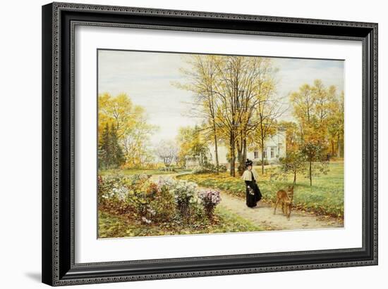 Promenade on an Autumn Day-Marie Francois Firmin-Girard-Framed Giclee Print