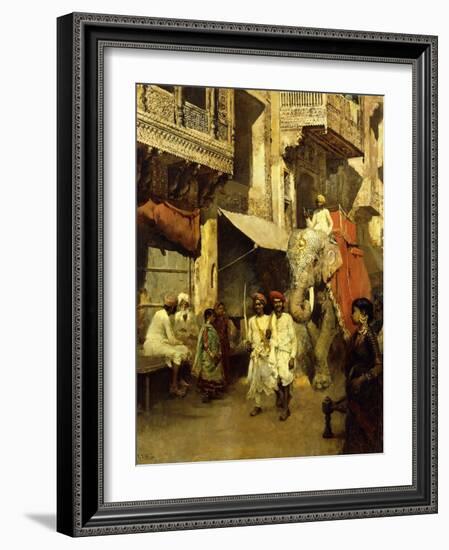 Promenade on an Indian Street-Edwin Lord Weeks-Framed Giclee Print