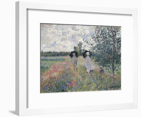 Promenade Pres D'Argenteuil-Claude Monet-Framed Giclee Print
