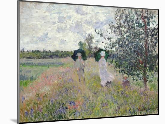 Promenade Près D'Argenteuil-Claude Monet-Mounted Giclee Print
