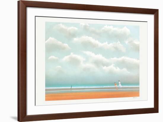 Promenade Sur La Plage-Pierre Doutreleau-Framed Collectable Print