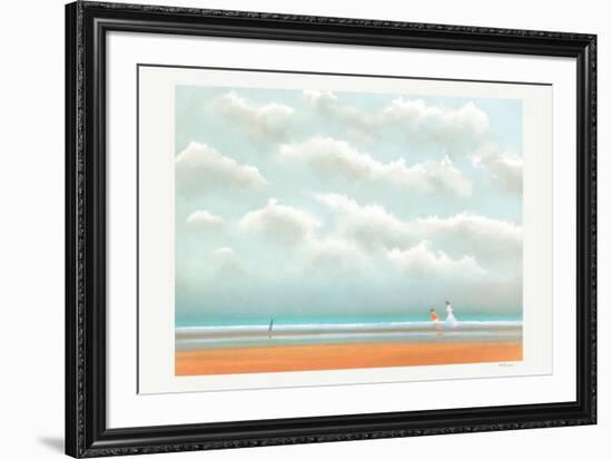 Promenade Sur La Plage-Pierre Doutreleau-Framed Collectable Print