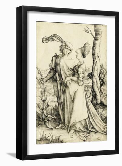 Promenade (Young Couple Threatened by Death)-Albrecht Dürer-Framed Giclee Print