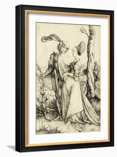 Promenade (Young Couple Threatened by Death)-Albrecht Dürer-Framed Giclee Print