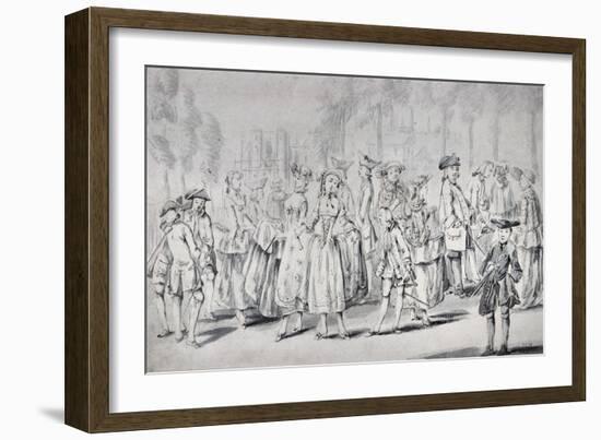 Promenaders in St.James's Park-John Collet-Framed Giclee Print