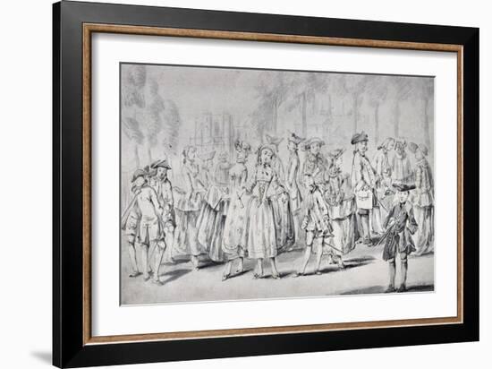 Promenaders in St.James's Park-John Collet-Framed Giclee Print