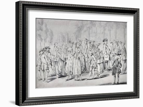 Promenaders in St.James's Park-John Collet-Framed Giclee Print