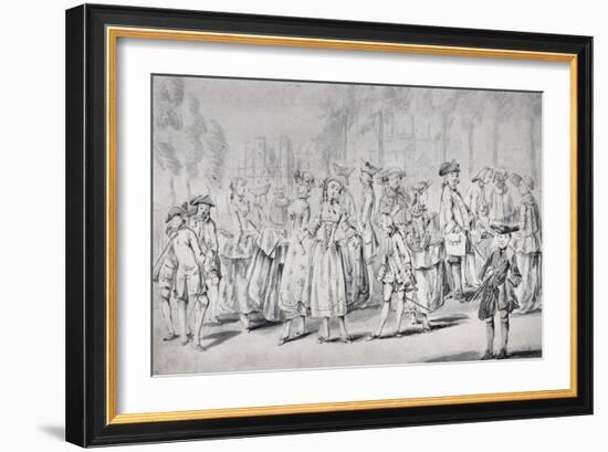 Promenaders in St.James's Park-John Collet-Framed Giclee Print