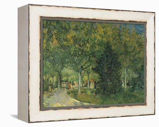 Promenaders, Jardin Du Poete (Arles), 1888-Vincent van Gogh-Framed Premier Image Canvas