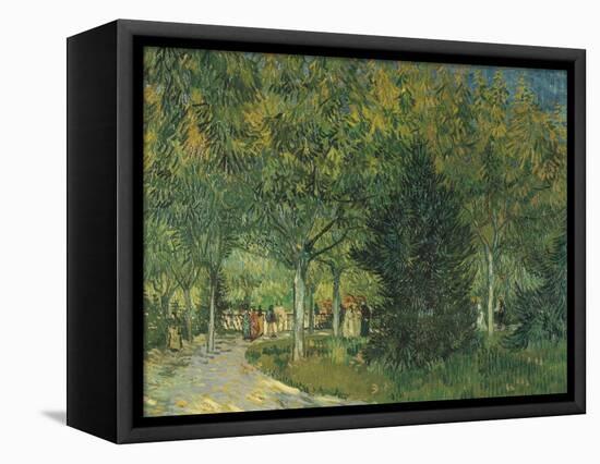 Promenaders, Jardin Du Poete (Arles), 1888-Vincent van Gogh-Framed Premier Image Canvas