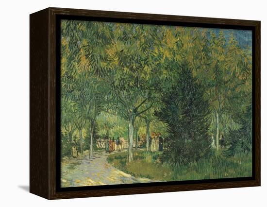 Promenaders, Jardin Du Poete (Arles), 1888-Vincent van Gogh-Framed Premier Image Canvas