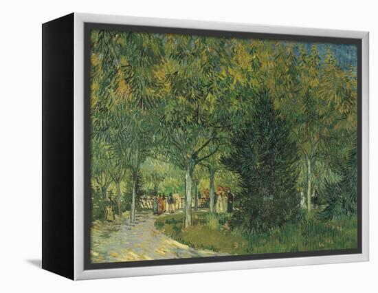 Promenaders, Jardin Du Poete (Arles), 1888-Vincent van Gogh-Framed Premier Image Canvas