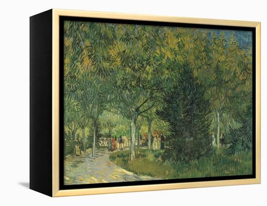 Promenaders, Jardin Du Poete (Arles), 1888-Vincent van Gogh-Framed Premier Image Canvas