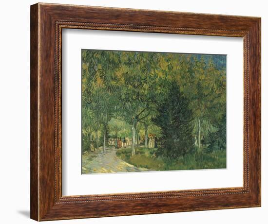 Promenaders, Jardin Du Poete (Arles), 1888-Vincent van Gogh-Framed Giclee Print