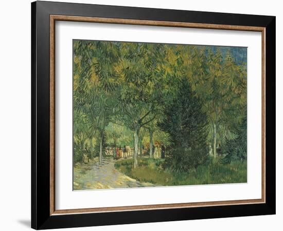 Promenaders, Jardin Du Poete (Arles), 1888-Vincent van Gogh-Framed Giclee Print