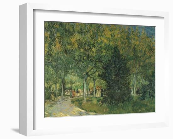 Promenaders, Jardin Du Poete (Arles), 1888-Vincent van Gogh-Framed Giclee Print