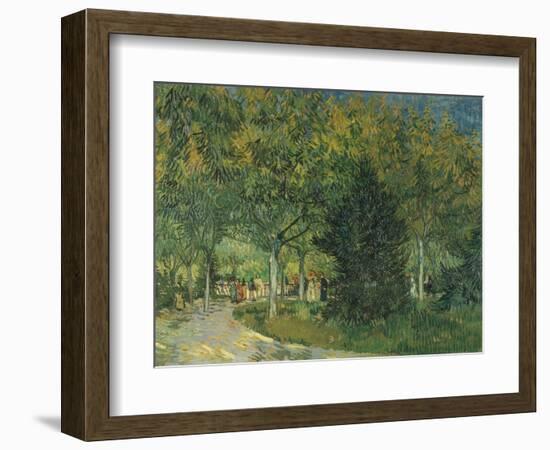 Promenaders, Jardin Du Poete, Arles, 1888-Vincent van Gogh-Framed Giclee Print