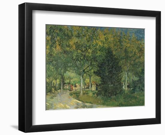 Promenaders, Jardin Du Poete, Arles, 1888-Vincent van Gogh-Framed Giclee Print