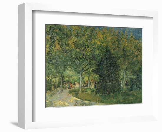 Promenaders, Jardin Du Poete, Arles, 1888-Vincent van Gogh-Framed Giclee Print