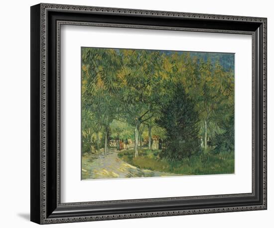 Promenaders, Jardin Du Poete, Arles, 1888-Vincent van Gogh-Framed Giclee Print