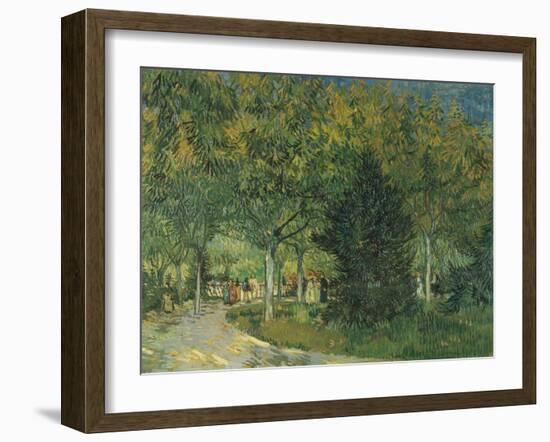 Promenaders, Jardin Du Poete, Arles, 1888-Vincent van Gogh-Framed Giclee Print