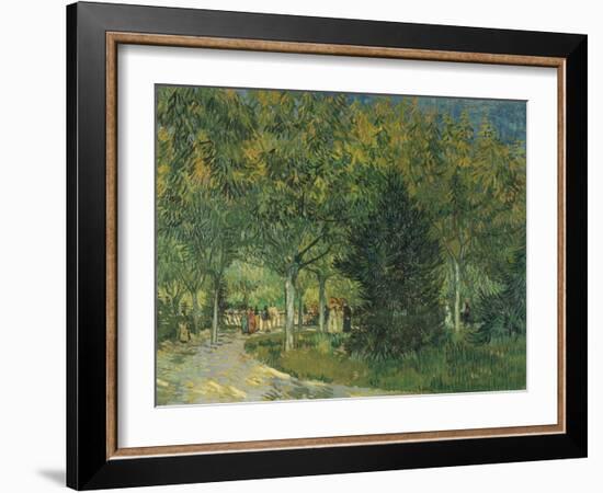 Promenaders, Jardin Du Poete, Arles, 1888-Vincent van Gogh-Framed Giclee Print