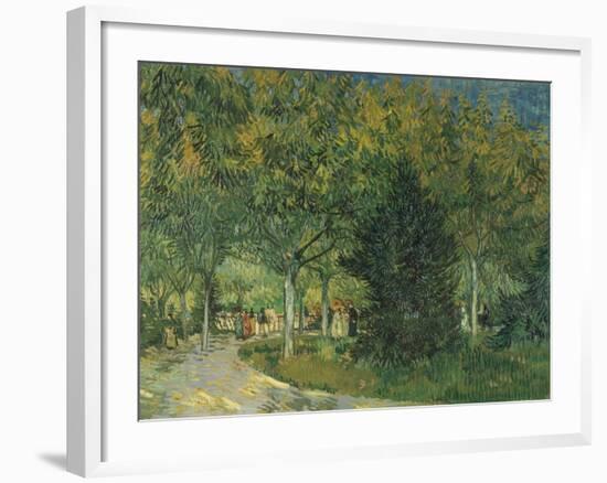 Promenaders, Jardin Du Poete, Arles, 1888-Vincent van Gogh-Framed Giclee Print