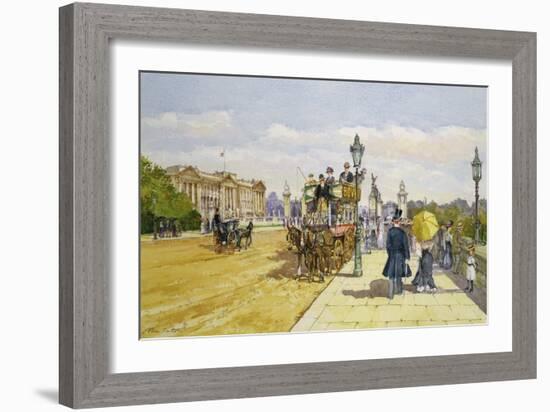 Promenaders Near Buckingham Palace, C.1889-John Sutton-Framed Giclee Print