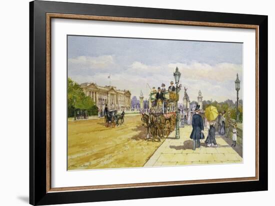 Promenaders Near Buckingham Palace, C.1889-John Sutton-Framed Giclee Print