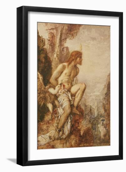 Promethee (The Torture of Prometheus)-Gustave Moreau-Framed Giclee Print