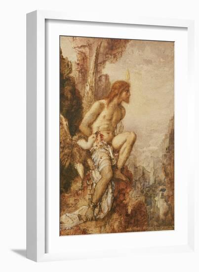 Promethee (The Torture of Prometheus)-Gustave Moreau-Framed Giclee Print